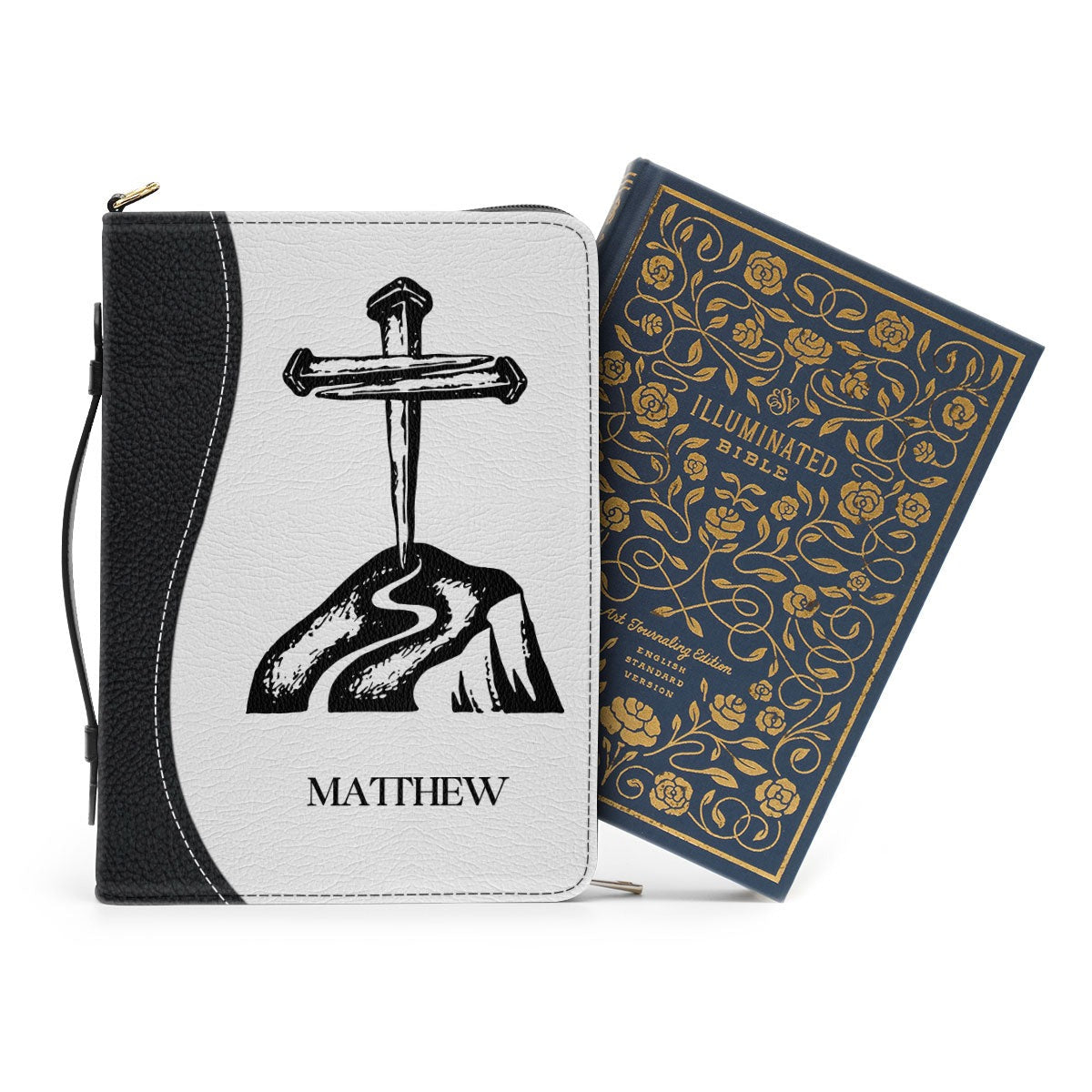 Personalized Cross Bible Case, Bible Cover With Handle, Best Gift For Team Leaders, Christian Gift, Bible Covers Jesus Gifts
